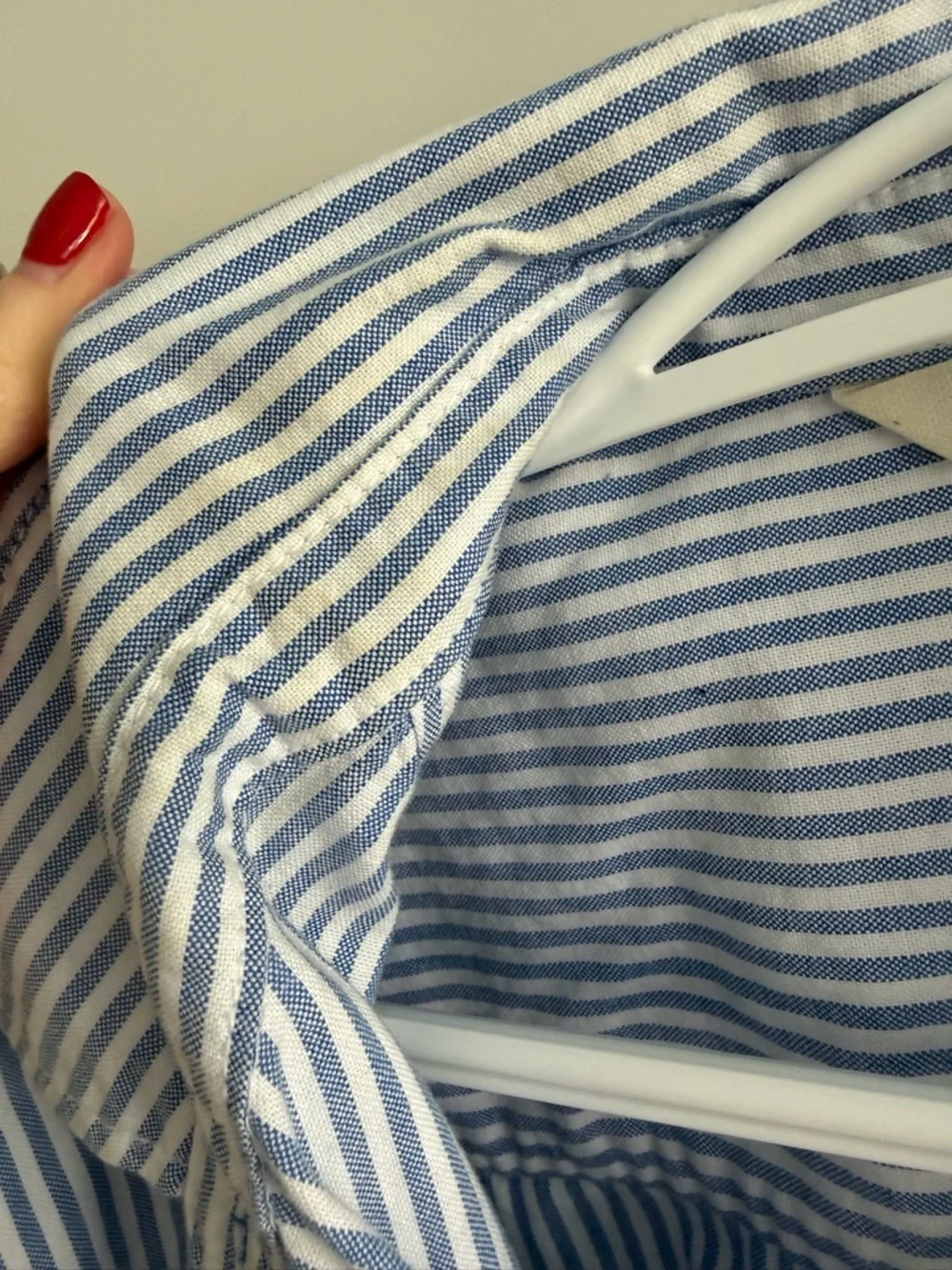 H&M Striped Blue & White boyfriend  Button-Down Shirt - SZ S (oversized) - Picture 3 of 3